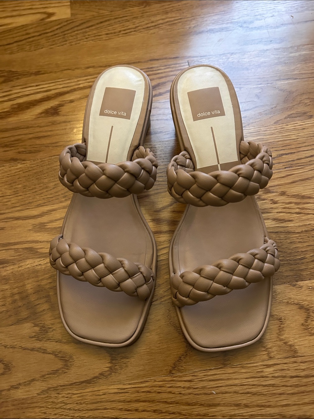 Dolce Vita Tan Braided Slide Sandals